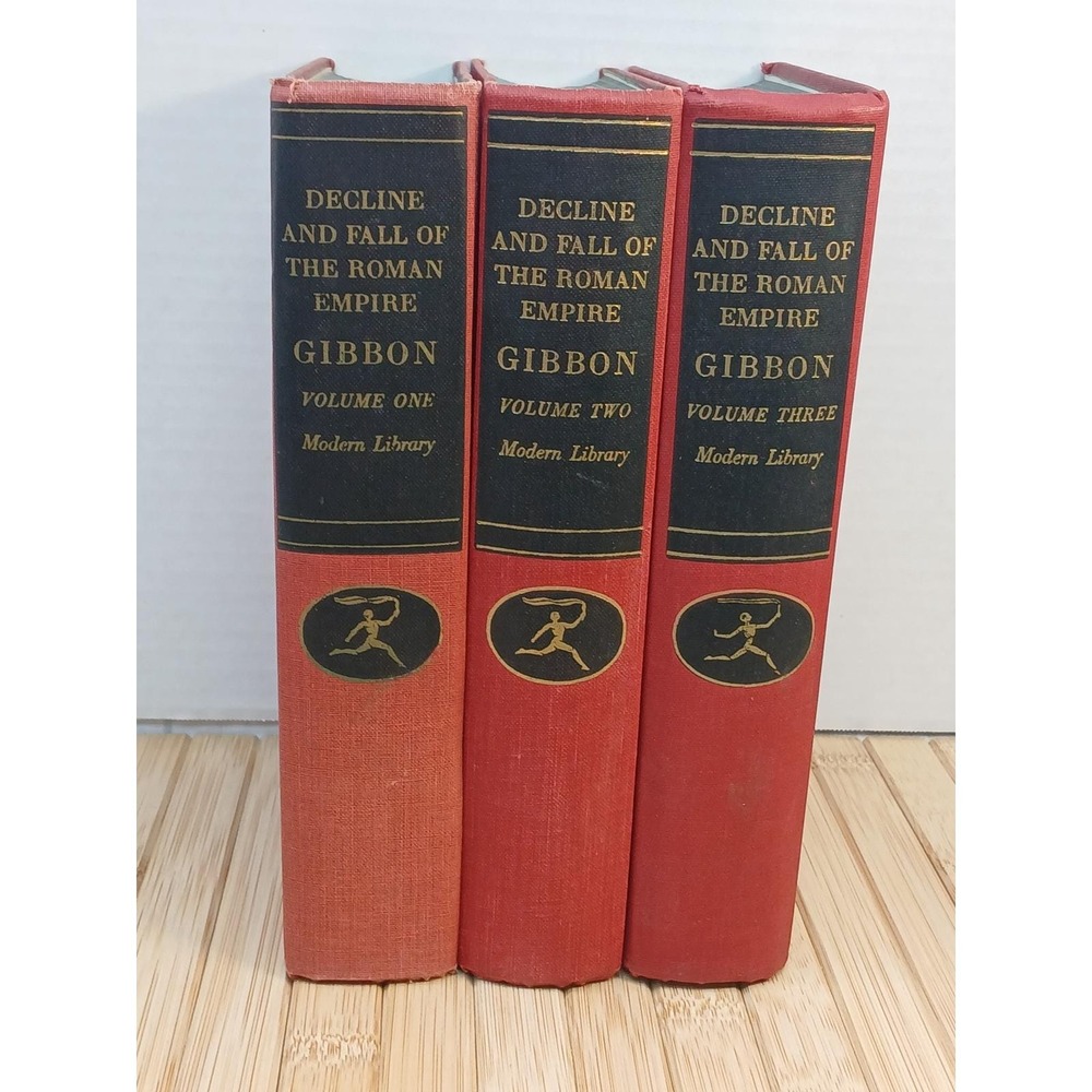 Decline and Fall of the Roman Empire Edward Gibbon Modern Library 3 Volume Set